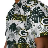 Unisex Green Bay Packers Hawaiian Shirt With Tropical Plants Pattern Green White Casual Button Down 8 Vl3h5.jpg - sohemix