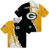 Unisex Green Bay Packers Nfl Split Design Button Down Shirt With Edgy Streaks Lacing Graphic Green Gold Colors 3 Jty9m.jpg - sohemix