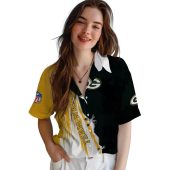 Unisex Green Bay Packers Nfl Split Design Button Down Shirt With Edgy Streaks Lacing Graphic Green Gold Colors 4 Aurtu.jpg - sohemix