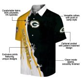 Unisex Green Bay Packers Nfl Split Design Button Down Shirt With Edgy Streaks Lacing Graphic Green Gold Colors 5 Gr8wb.jpg - sohemix