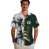 Unisex Green Bay Packers Split Green White Hawaiian Shirt With Palm Trees And Logo 2 Gvbpi.jpg - sohemix