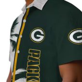 Unisex Green Bay Packers Split Green White Hawaiian Shirt With Palm Trees And Logo 8 3e6r6.jpg - sohemix