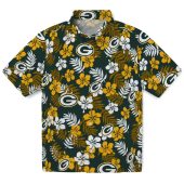 Unisex Green Bay Packers Tropical Floral Hawaiian Button Down Shirt With Team Logo 1 Dxb5t.jpg - sohemix