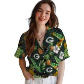 Unisex Green Bay Packers Tropical Hawaiian Shirt Dark Green Button Down With Toucan Pineapple Hibiscus Print 4 9tgdy.jpg - sohemix