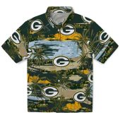 Unisex Green Bay Packers Tropical Hawaiian Shirt Palm Tree Landscape Print Button Down 1 Y1a63.jpg - sohemix