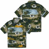 Unisex Green Bay Packers Tropical Hawaiian Shirt Palm Tree Landscape Print Button Down 3 Qkx6s.jpg - sohemix