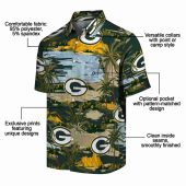 Unisex Green Bay Packers Tropical Hawaiian Shirt Palm Tree Landscape Print Button Down 5 Gnz1g.jpg - sohemix