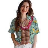 Unisex Green Bay Packers Tropical Hawaiian Shirt With Abs Chest Illusion And Lei Print Casual Button Down 4 54tzb.jpg - sohemix