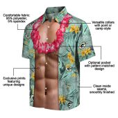 Unisex Green Bay Packers Tropical Hawaiian Shirt With Abs Chest Illusion And Lei Print Casual Button Down 5 Etkbg.jpg - sohemix
