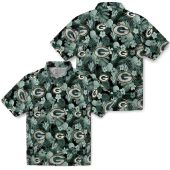 Unisex Green Bay Packers Tropical Hawaiian Shirt With Floral Pineapple Print Casual Button Down Fan Gear 3 Preta.jpg - sohemix