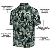 Unisex Green Bay Packers Tropical Hawaiian Shirt With Floral Pineapple Print Casual Button Down Fan Gear 5 L5h9v.jpg - sohemix