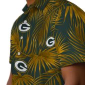 Unisex Green Bay Packers Tropical Hawaiian Shirt With Golden Palm Leaf Pattern Dark Green Button Down 8 W2938.jpg - sohemix
