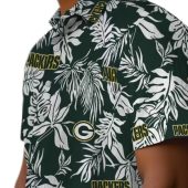 Unisex Green Bay Packers Tropical Leaf Hawaiian Shirt Green White Casual Button Down Fanwear 8 Rs1po.jpg - sohemix