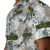 Unisex Green Bay Packers Tropical Leaves And Logo Print Hawaiian Button Down Shirt Casual Fanwear 8 Spk5d.jpg - sohemix