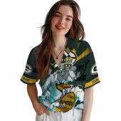 Unisex Hawaiian Shirt Green Bay Packers Surfing Skeleton Grateful Dead Graphic Tropical Beach Casual Button Down Shirt 4 C3wmx.jpg - sohemix