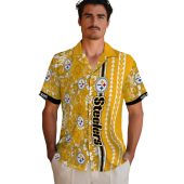 Unisex Personalized Pittsburgh Steelers Hawaiian Shirt With Hibiscus Floral Print Arrow Stripe And Custom Name Aloha Button Down 2 Ju4s8.jpg - sohemix
