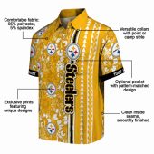 Unisex Personalized Pittsburgh Steelers Hawaiian Shirt With Hibiscus Floral Print Arrow Stripe And Custom Name Aloha Button Down 5 Rxq82.jpg - sohemix