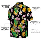 Unisex Pittsburgh Steelers Flamingo Tropical Hawaiian Button Down Shirt 5 C21ju.jpg - sohemix