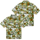 Unisex Pittsburgh Steelers Grogu Tropical Floral Print Hawaiian Button Down Shirt 3 Qib5g.jpg - sohemix