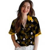 Unisex Pittsburgh Steelers Hawaiian Shirt Black Tropical Floral And Team Logo Print Button Down 4 Rj4nq.jpg - sohemix