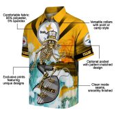Unisex Pittsburgh Steelers Hawaiian Shirt Surfing Skeleton Tropical Beach Button Down 5 63ys1.jpg - sohemix