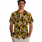 Unisex Pittsburgh Steelers Hawaiian Shirt With Black Gold Tropical Floral Pineapple Print Short Sleeve Button Down 2 8lk6e.jpg - sohemix