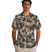 Unisex Pittsburgh Steelers Hawaiian Shirt With Palm Tree Pattern Black Gold Tropical Button Down 2 Gf6cu.jpg - sohemix