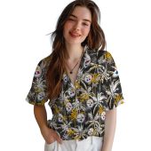 Unisex Pittsburgh Steelers Hawaiian Shirt With Palm Tree Pattern Black Gold Tropical Button Down 4 Qjbqx.jpg - sohemix
