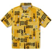 Unisex Pittsburgh Steelers Hawaiian Shirt With Tribal Pattern Pineapple Tiki Print Yellow Short Sleeve Button Down 1 8a5cf.jpg - sohemix