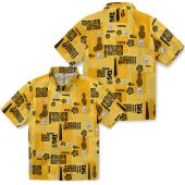 Unisex Pittsburgh Steelers Hawaiian Shirt With Tribal Pattern Pineapple Tiki Print Yellow Short Sleeve Button Down 3 Dcvjf.jpg - sohemix