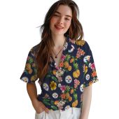 Unisex Pittsburgh Steelers Hawaiian Shirt With Tropical Fruit Hibiscus Floral Print Navy Blue Casual Button Down 4 Aizl8.jpg - sohemix