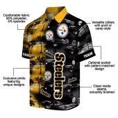 Unisex Pittsburgh Steelers Split Design Hawaiian Shirt With Palm Tree Print Gold Black Button Down 5 6gf15.jpg - sohemix