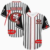 Unisex San Francisco 49ers Custom Pinstripe Baseball Jersey Personalized Name Number Fan Shirt 1 3zlb0.jpg - sohemix